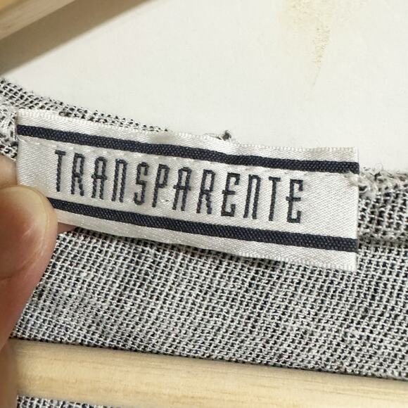 TRANSPARENTE Women Free Size Gray Button Front Blouse Jacket With Hood Oversized - Picture 6 of 7